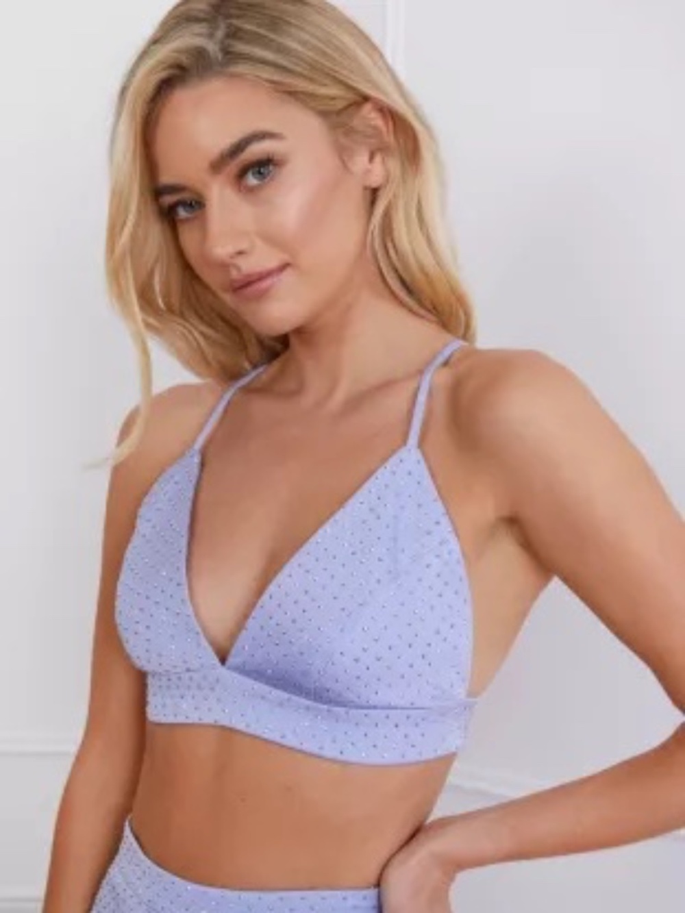 Nadine Merabi Kira Lilac Bra Top size 8 Medium